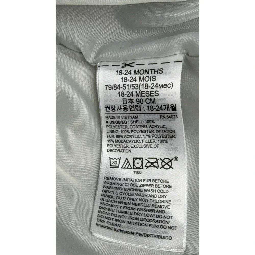 Baby GAP Girls ColdControl Max Hood Insulated Water Resistant Star Puffer 18-24M